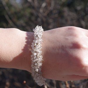 Beautiful Sterling Silver Quartz Bracelet